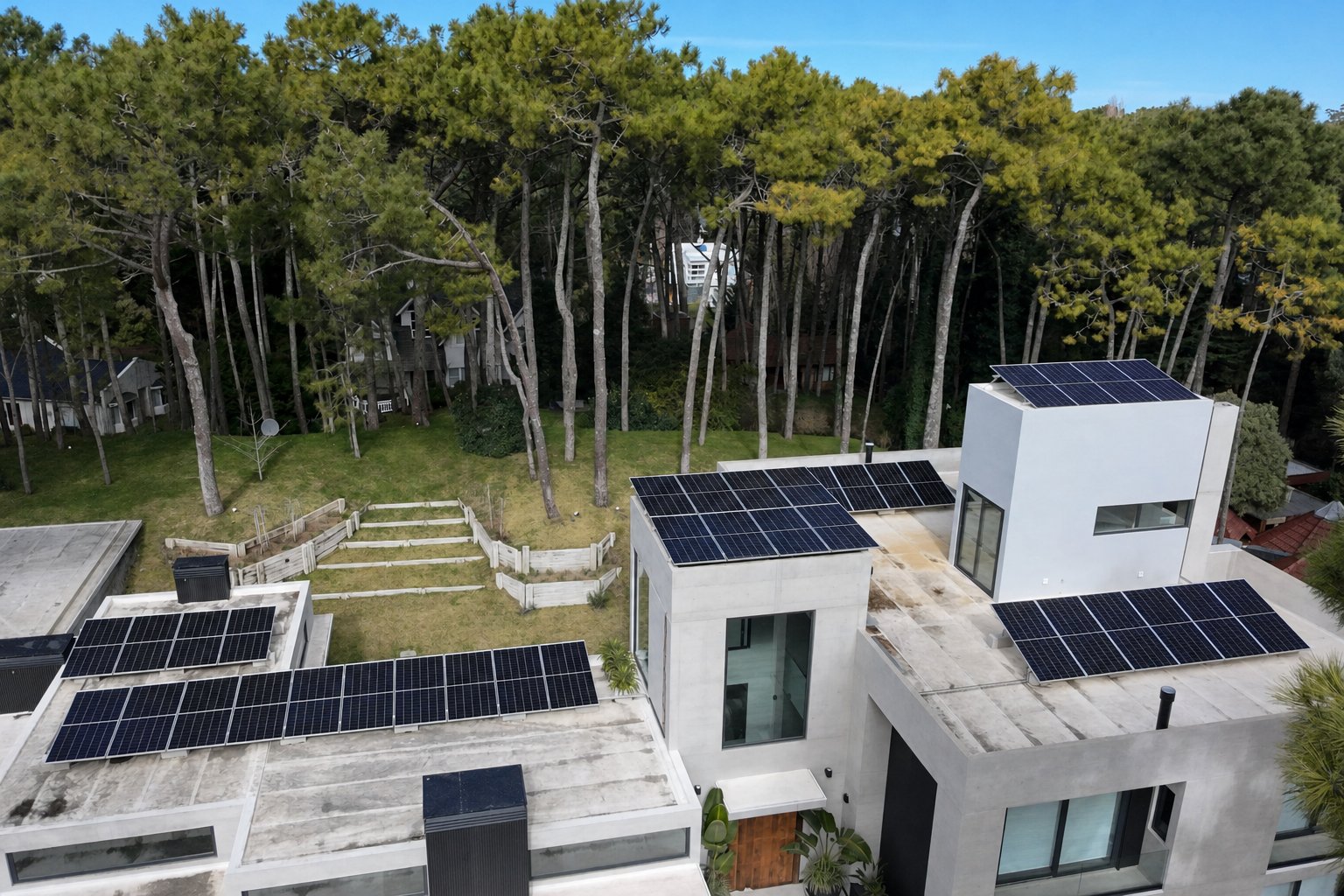 Casa en el bosque de Cariló: 20 kW con 36 paneles