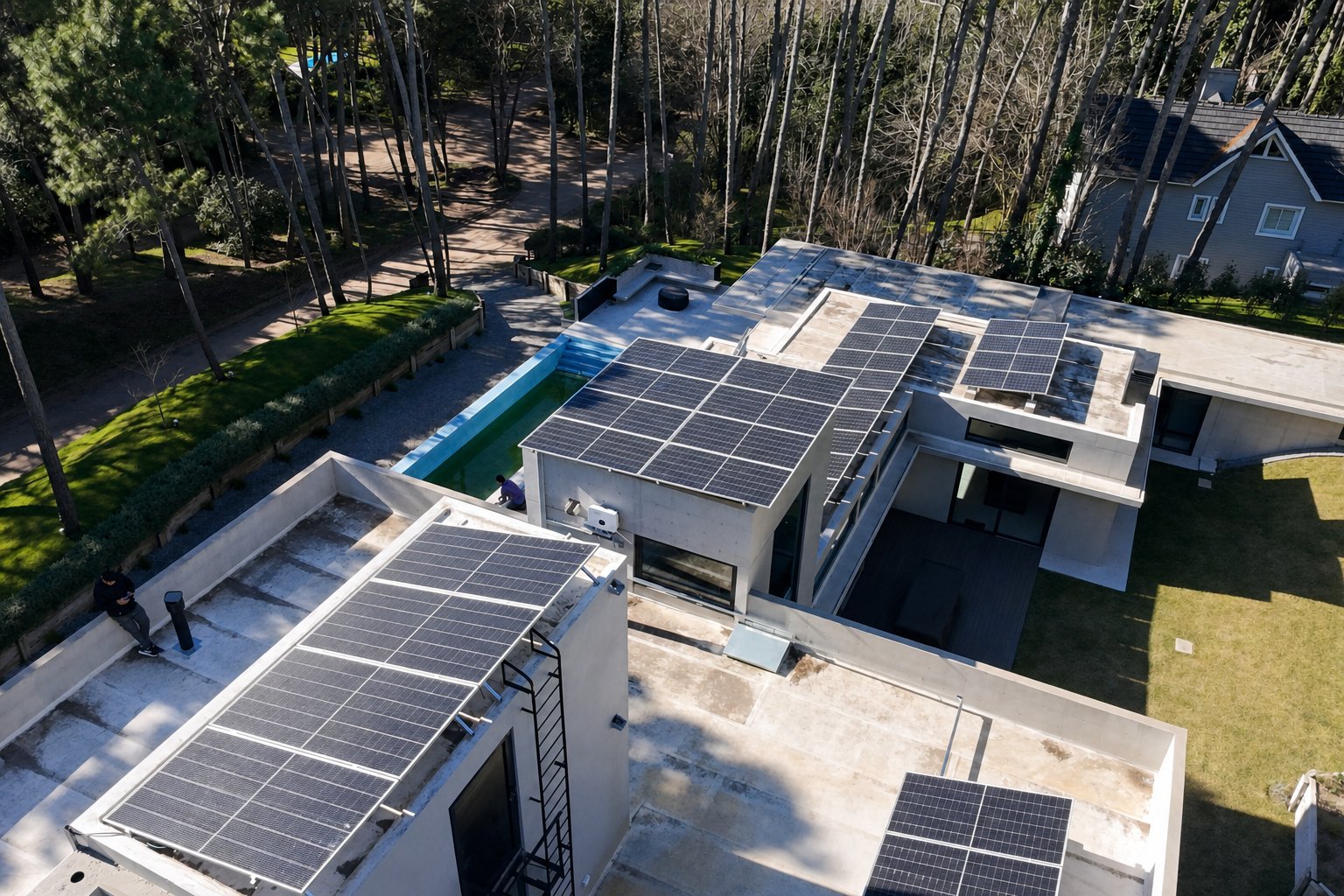 Casa en el bosque de Cariló: 20 kW con 36 paneles