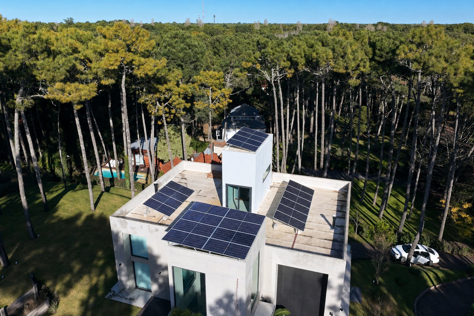 Casa en el bosque de Cariló: 20 kW con 36 paneles