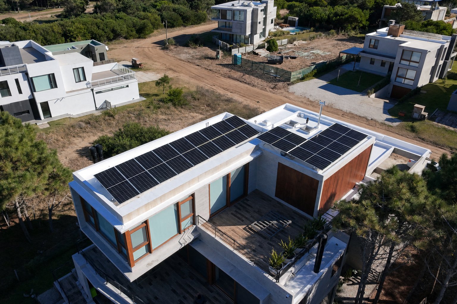 Casa en Costa Esmeralda con baterías: luz aunque se corte