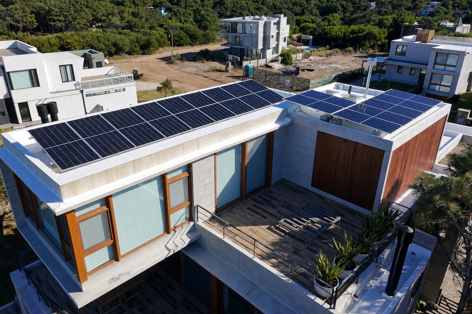 Casa en Costa Esmeralda con baterías: luz aunque se corte