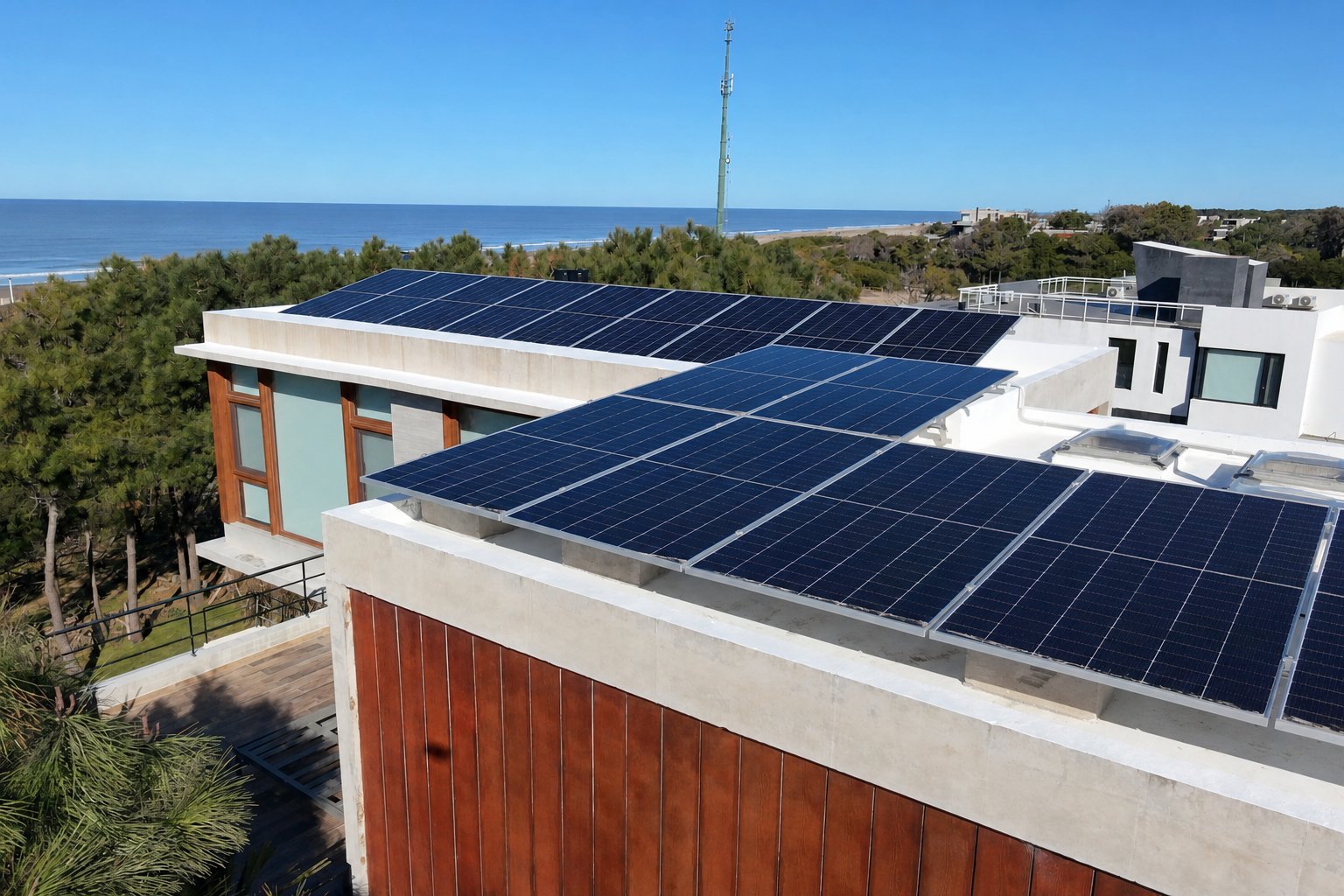 Casa en Costa Esmeralda con baterías: luz aunque se corte