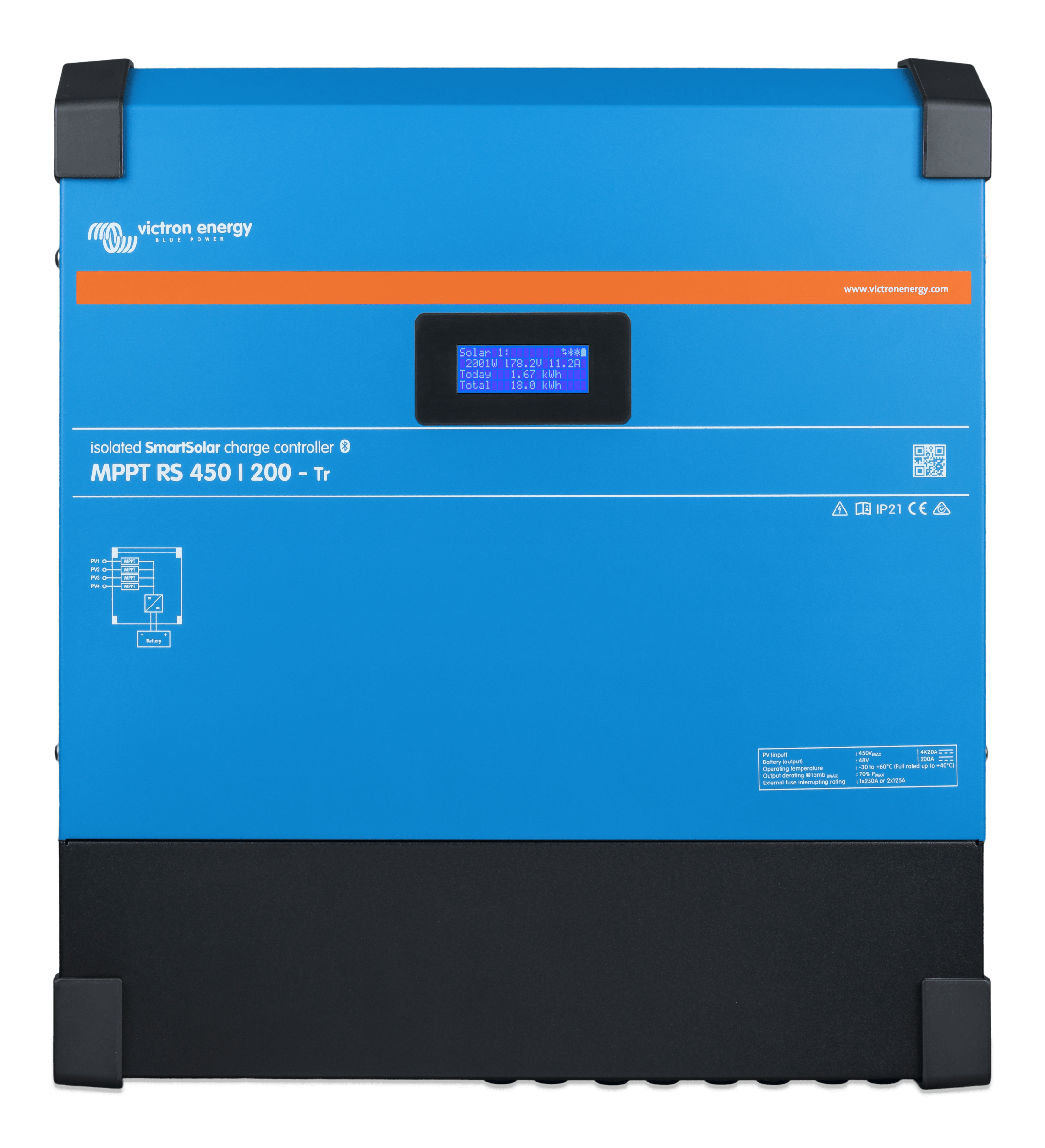 Regulador de carga Victron Energy SmartSolar MPPT RS 450/200-Tr 200 A 48 V