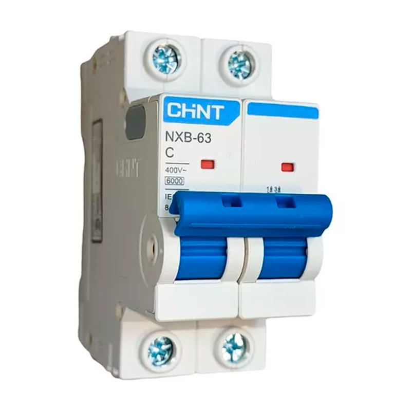 Int. Termomagnético CHINT NXB-63, In:32A, Icn:6kA, Curva C, 2-polos (6 unidades x caja)