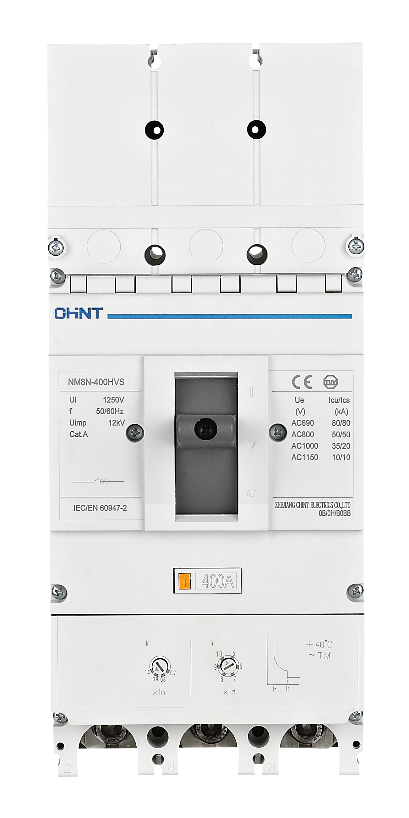 Térmica compacta Chint NM8N-400/HV/S/TM/400/3P 400 A 690/800/1000/1150 V