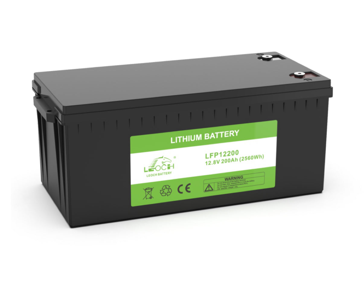 Batería de litio Leoch LFP12200 200 Ah con BMS interno 2,4 kWh 12 V