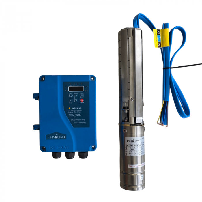 Bomba sumergible centrífuga Handuro HD-3SSC4.5 48 V DC pozo 3'' 400 W