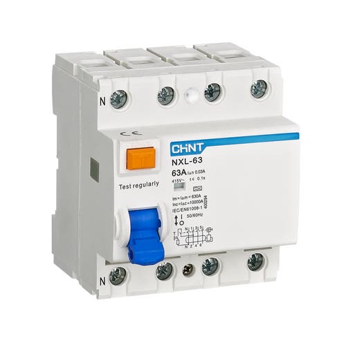 Interruptor diferencial tetrapolar Chint NXL 30 mA clase AC 6 kA 25 A