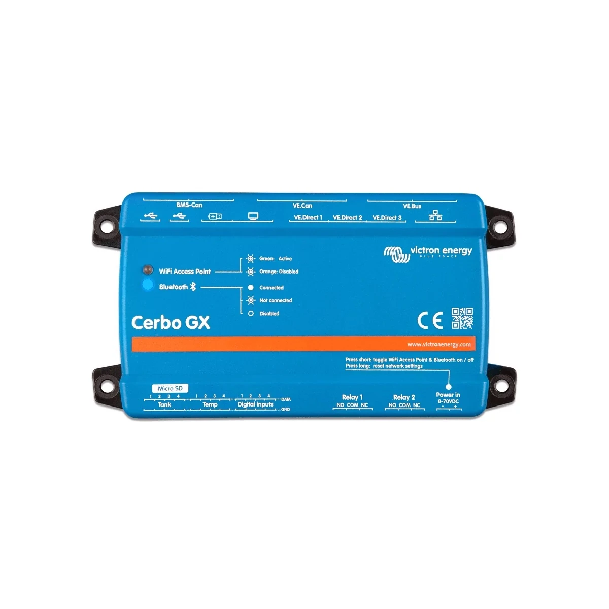 Dispositivo GX Victron Energy Cerbo GX con Bluetooth