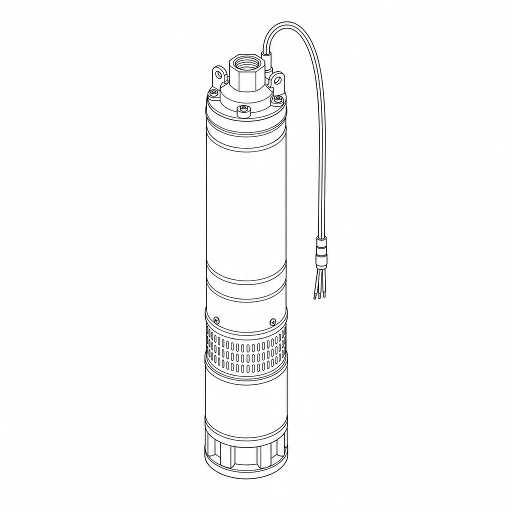 Bomba sumergible helicoidal Handuro HD-2SS1.5 36 V DC pozo 2'' 210 W