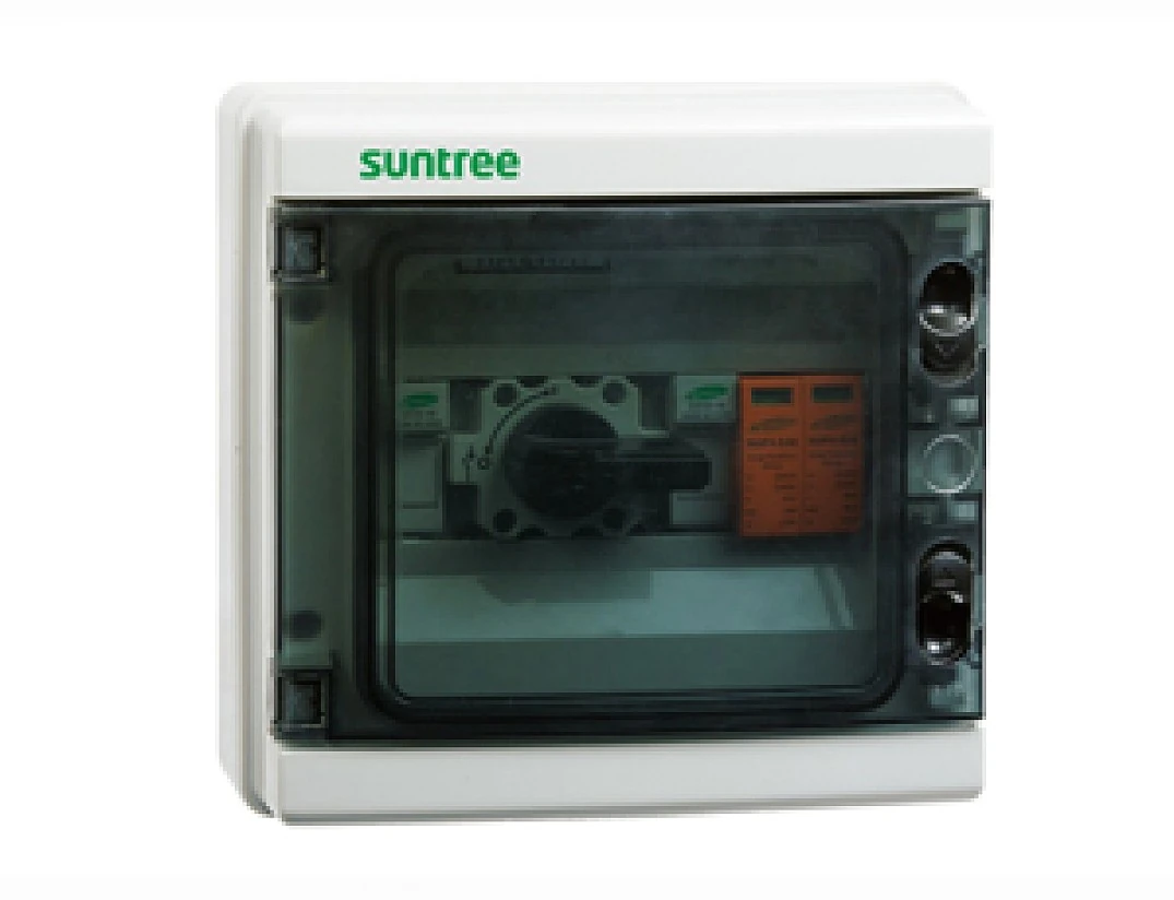 Caja combinadora 1 entrada 1 salida Suntree SHLX-PV1/1 IP65 32 A 1.000 V