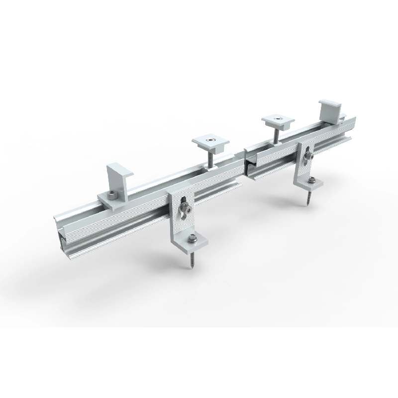 Estructura de aluminio coplanar sobre chapa (kit de 4 paneles)
